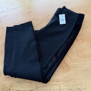 JCrew Black Dress Pant with Velvet stripe- NWT